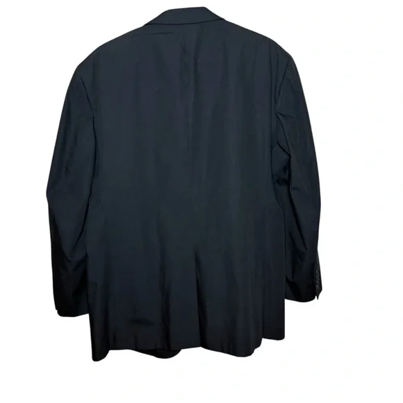 Jos A Bank Blazer Mens 44R Black 2 Button Sports Coat Suit Jacket Modern Career